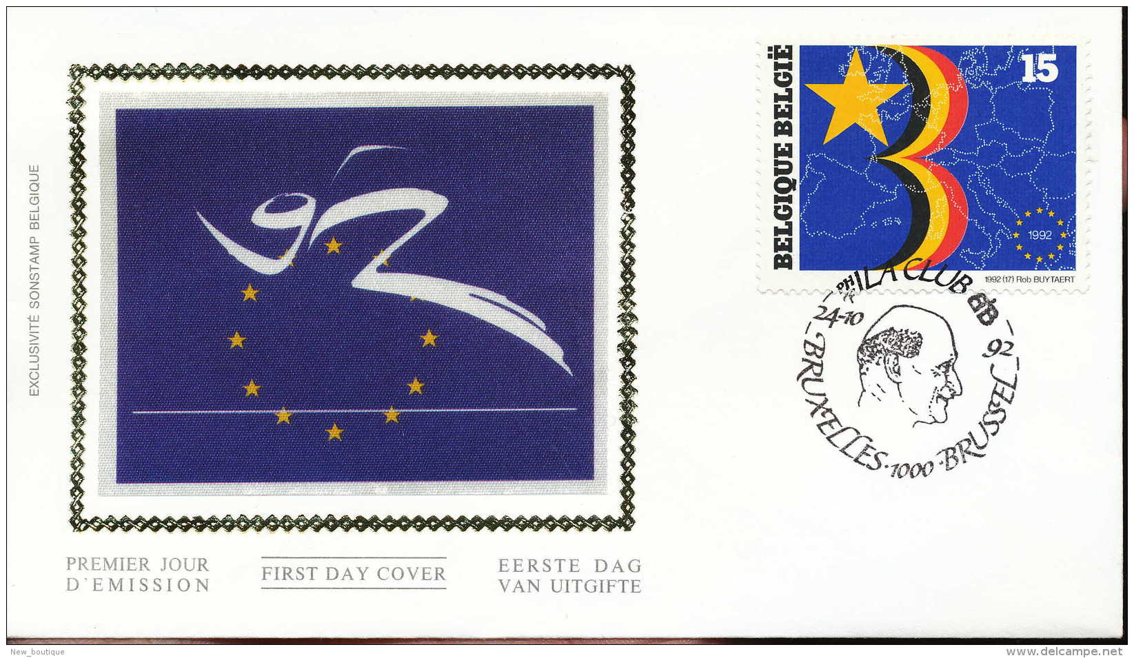 NB- N° 2485 - FDC - Ouverture Du Marché Européen - ""BRUXELLES-1000-BRUSSEL"", Soie, SNC - 1991-2000