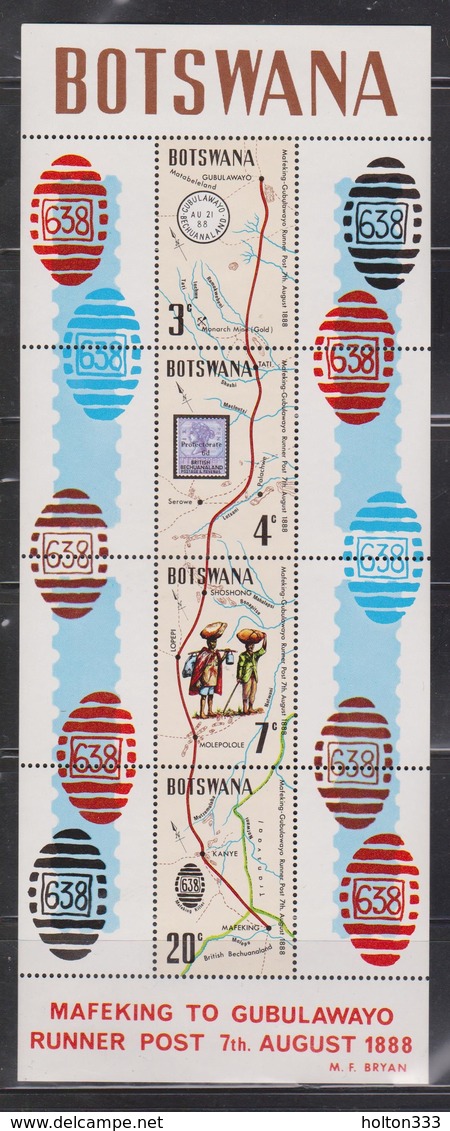 BOTSWANA Scott # 91A MNH - Maps & Trail Souvenir Sheet - Botswana (1966-...)