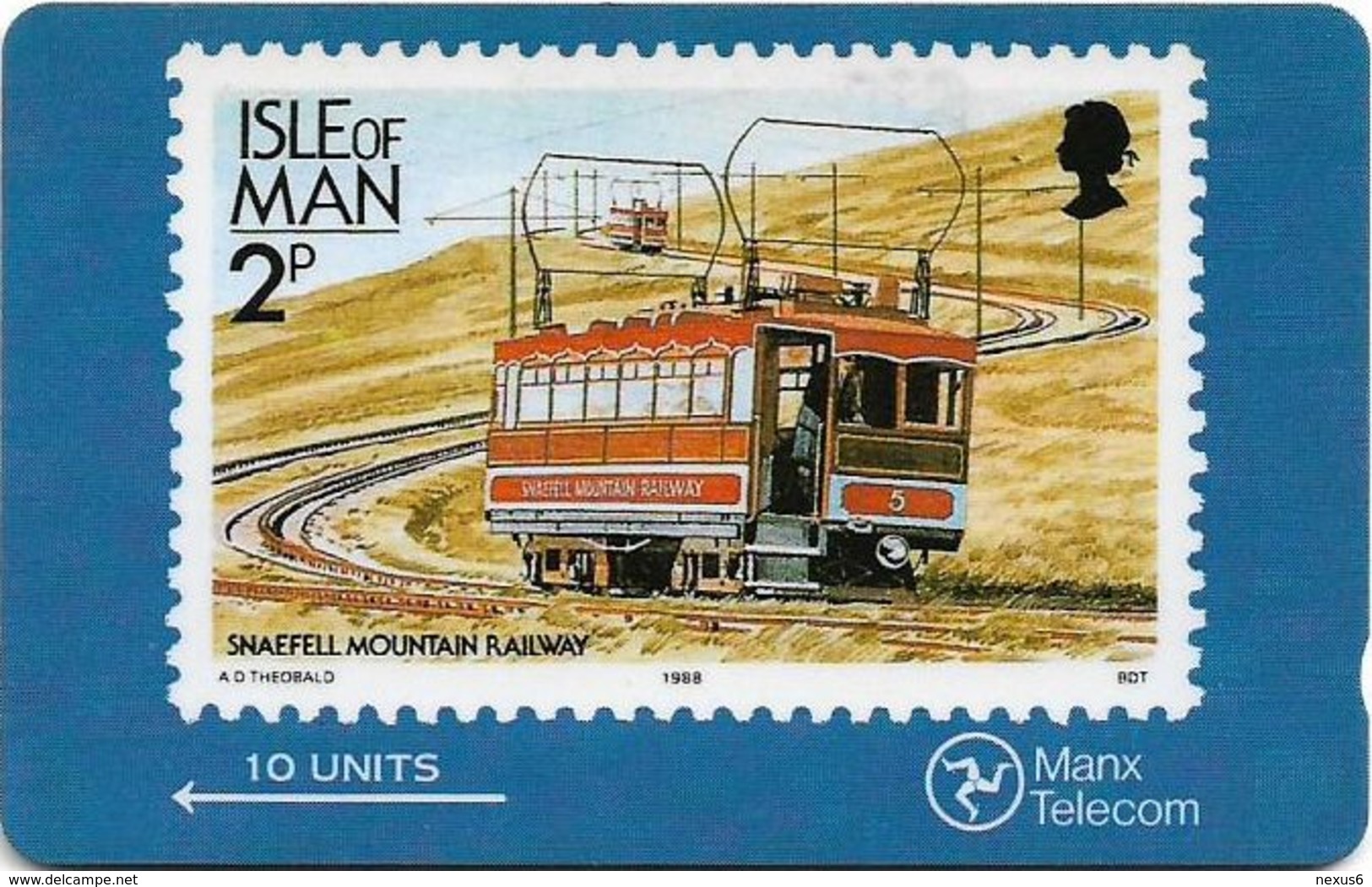 Isle Of Man - Stamps - Snaefell Mountain Railway - 4IOMA - 1989, 8.253ex, Used - Isle Of Man