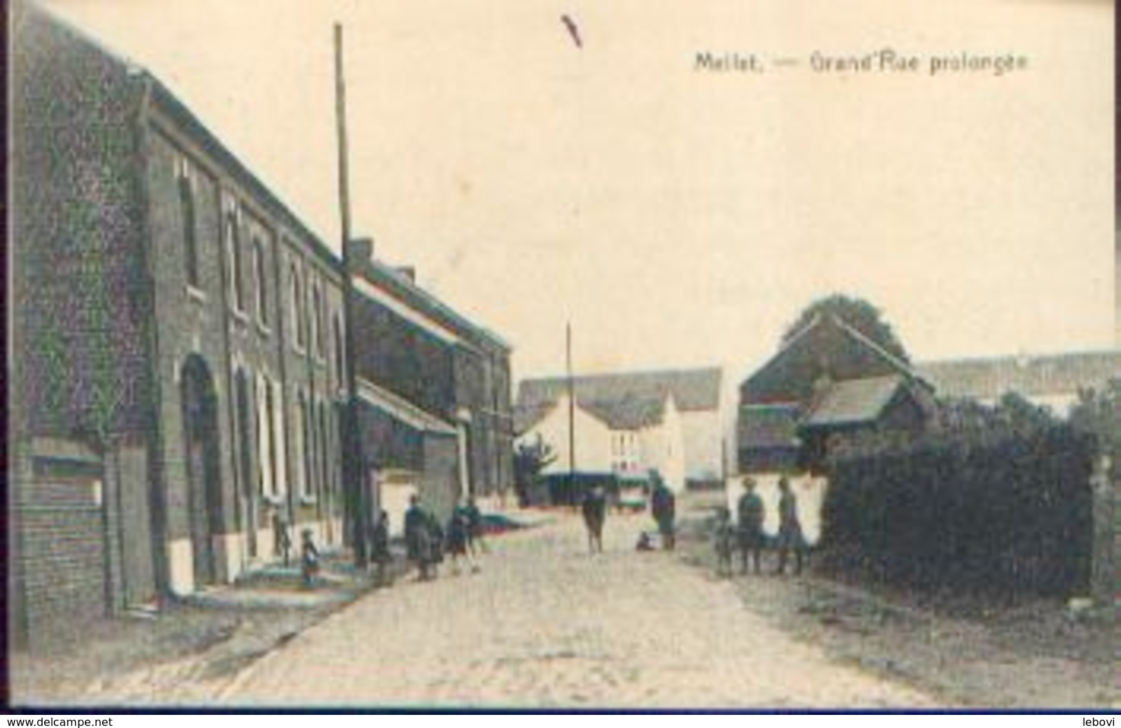 MELLET « Grand’rue Prolongée » Ed. Armand Bouffioux, Mellet (1920) - Les Bons Villers