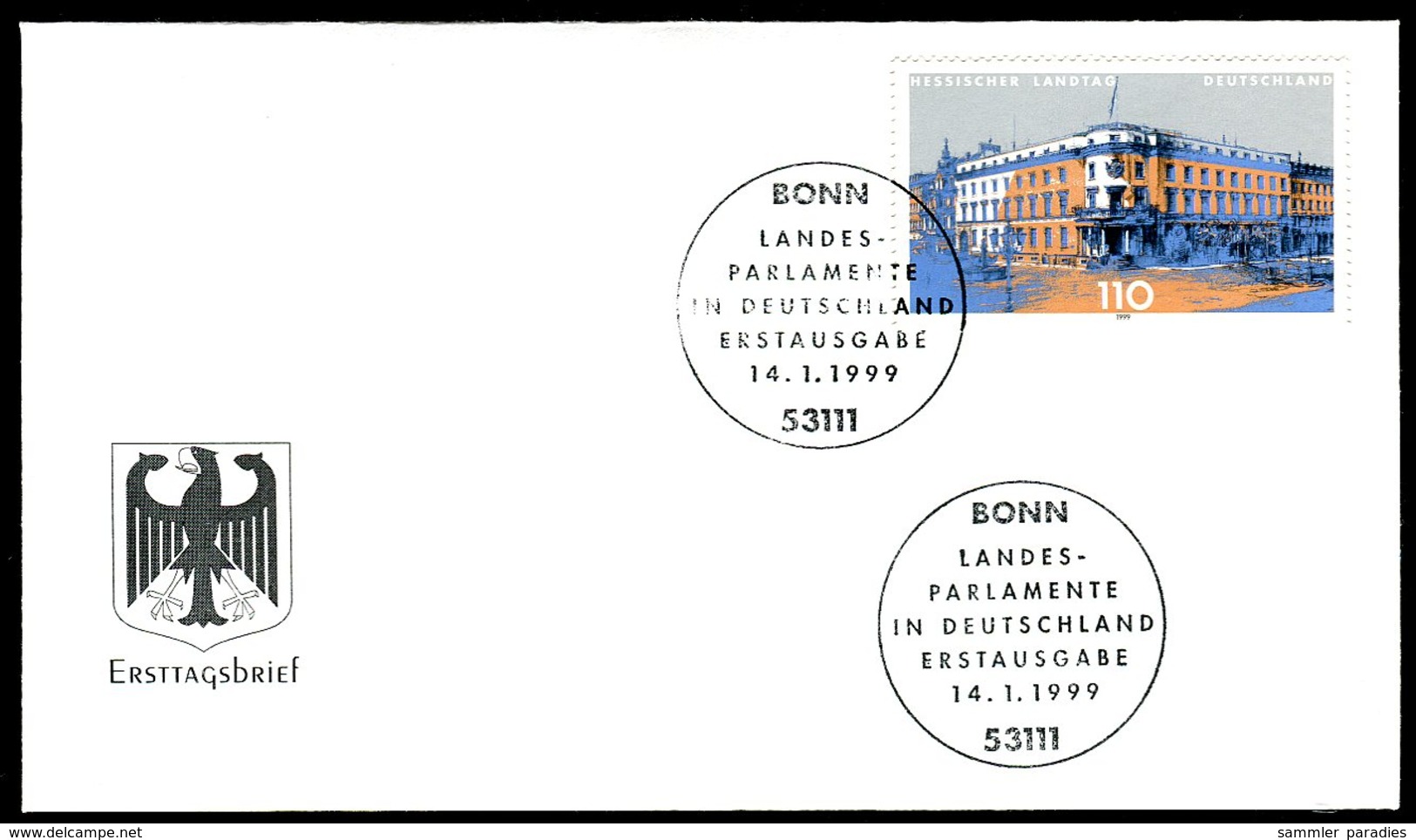 41242) BRD - Mi 2030 - FDC - 110Pf            Hessischer Landtag - Altri & Non Classificati