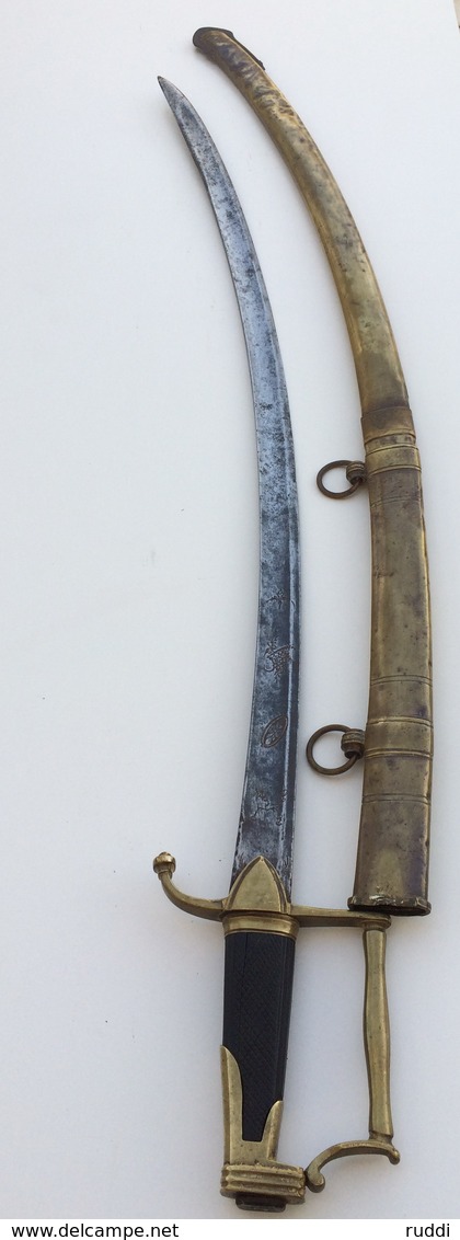 Sabre d'officier de cavalerie premier empire avec son fourreau en laiton / First Empire Cavalry Officer Saber & scabbard