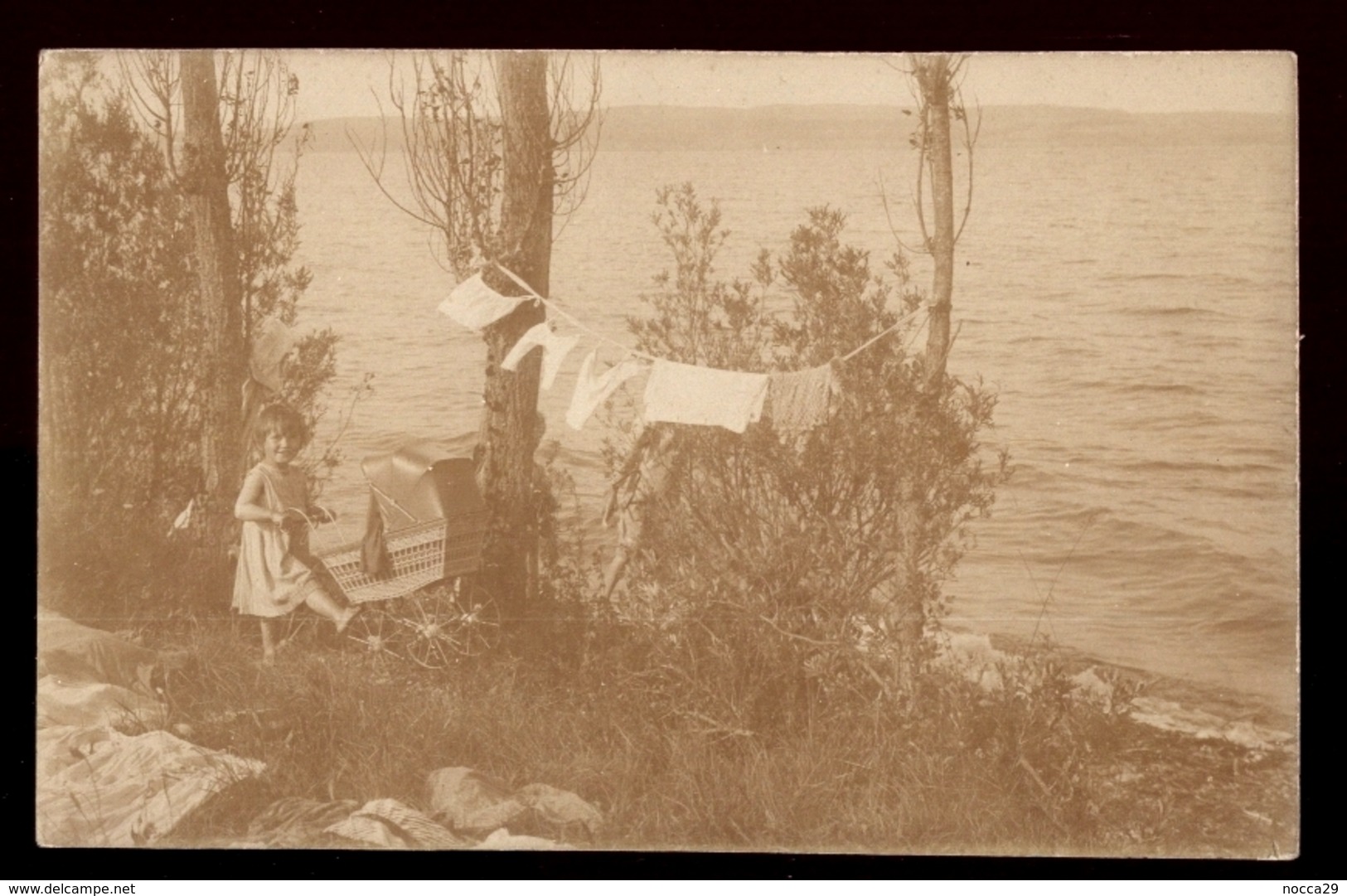 SVIZZERA - GIORNICO - CANTON TICINO - INIZI 900 - FOTOCARTOLINA VIAGGIATA CON BAMBINA E CARROZZINA - Giornico