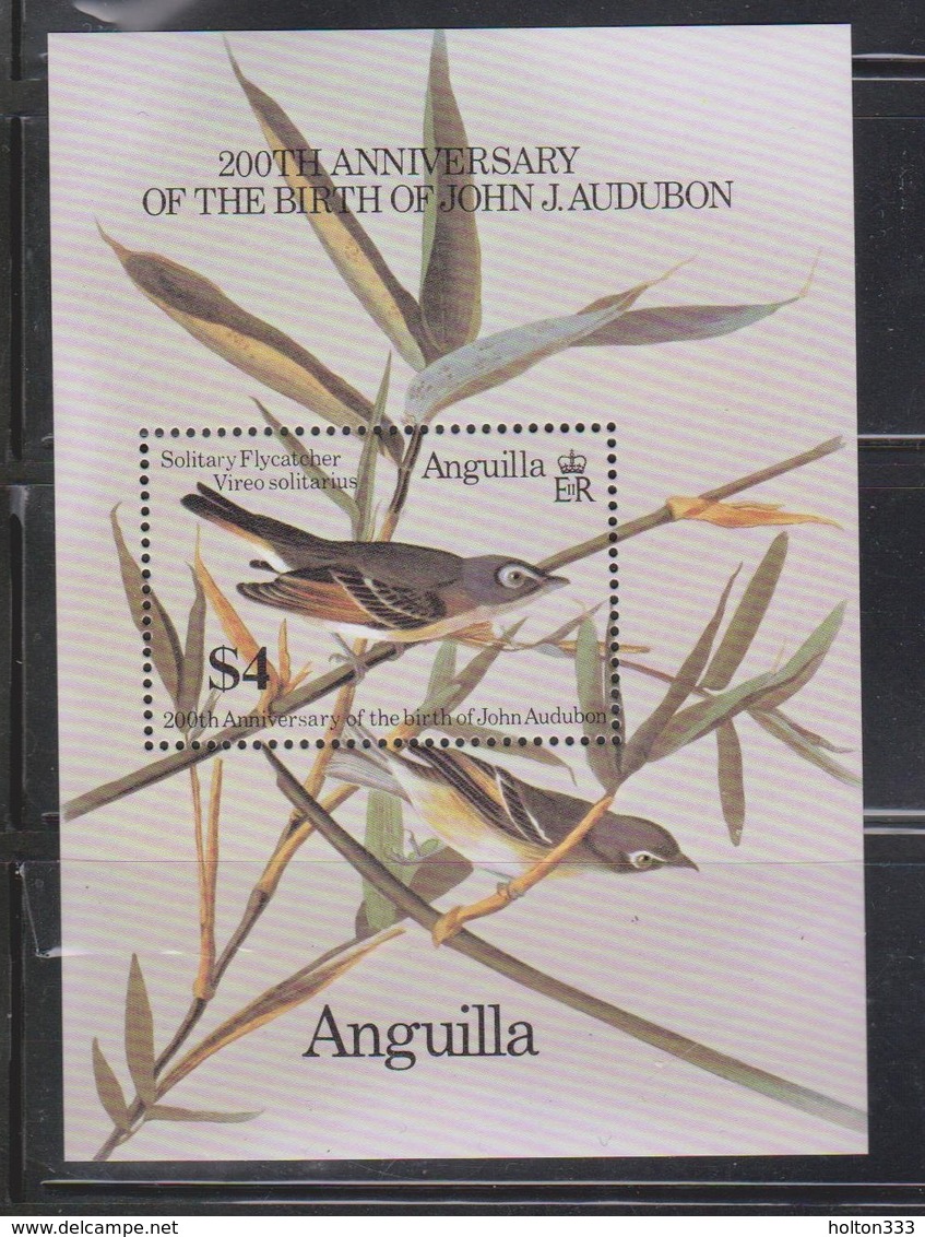 ANGUILLA Scott # 617  MNH - Brown Bird Souvenir Sheet - Anguilla (1968-...)