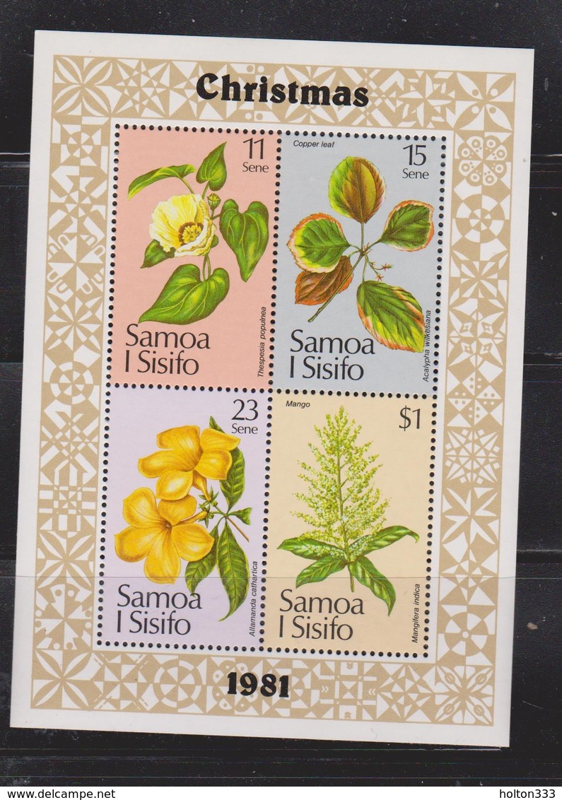 SAMOA Scott # 565A MNH - Flowers Souvenir Sheet - Samoa