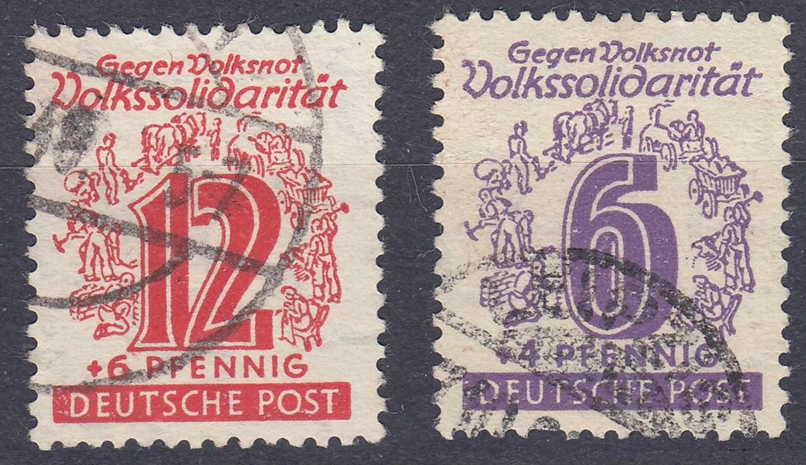 ALLEMAGNE - DEUTSCHLAND - GERMANIA -  SASSONIA OCCIDENTALE - 1945 - Yvert 22 E 25 Usati. - Altri & Non Classificati