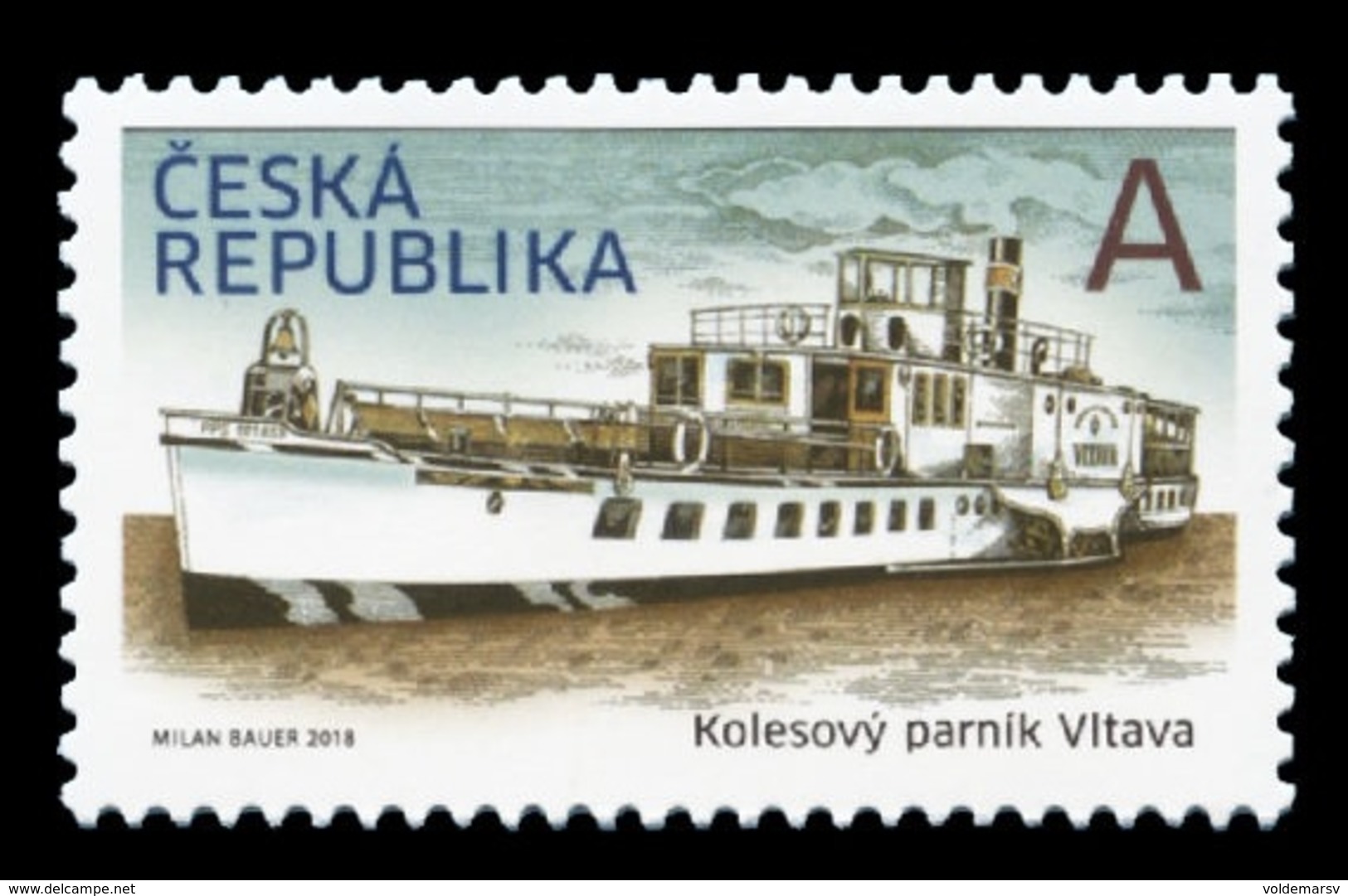 Czech Republic 2018 Mih. 971 Ship. Paddle Steamer Vltava MNH ** - Nuovi