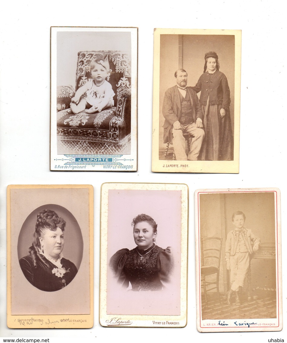 Vitry Le Francois. Lot De 10 CDV. Personnages,enfant,militaire Etc....TBE. - Old (before 1900)