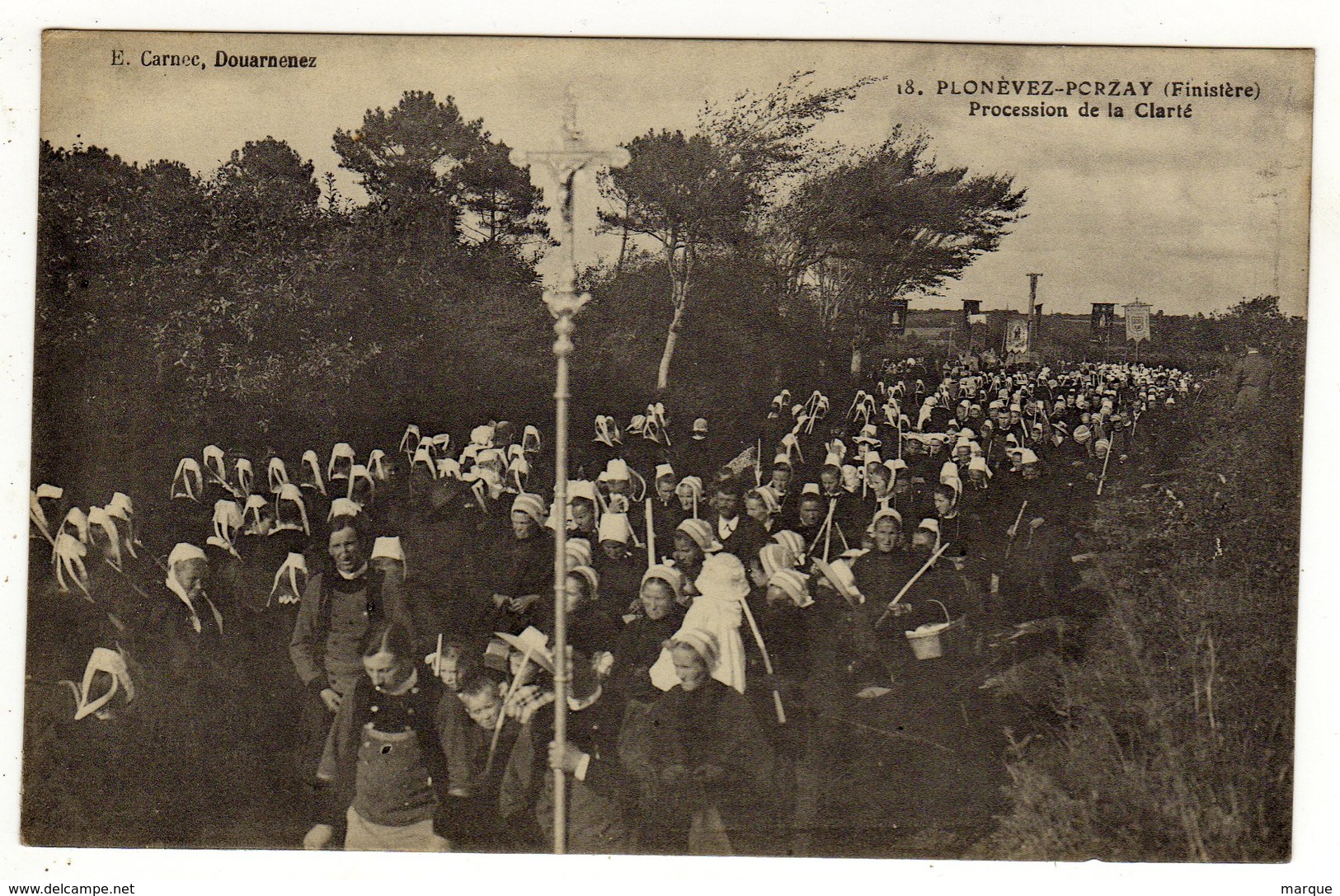 Cpa N° 18 PLONEVEZ PORZAY Procession De La Clarté - Plonévez-Porzay