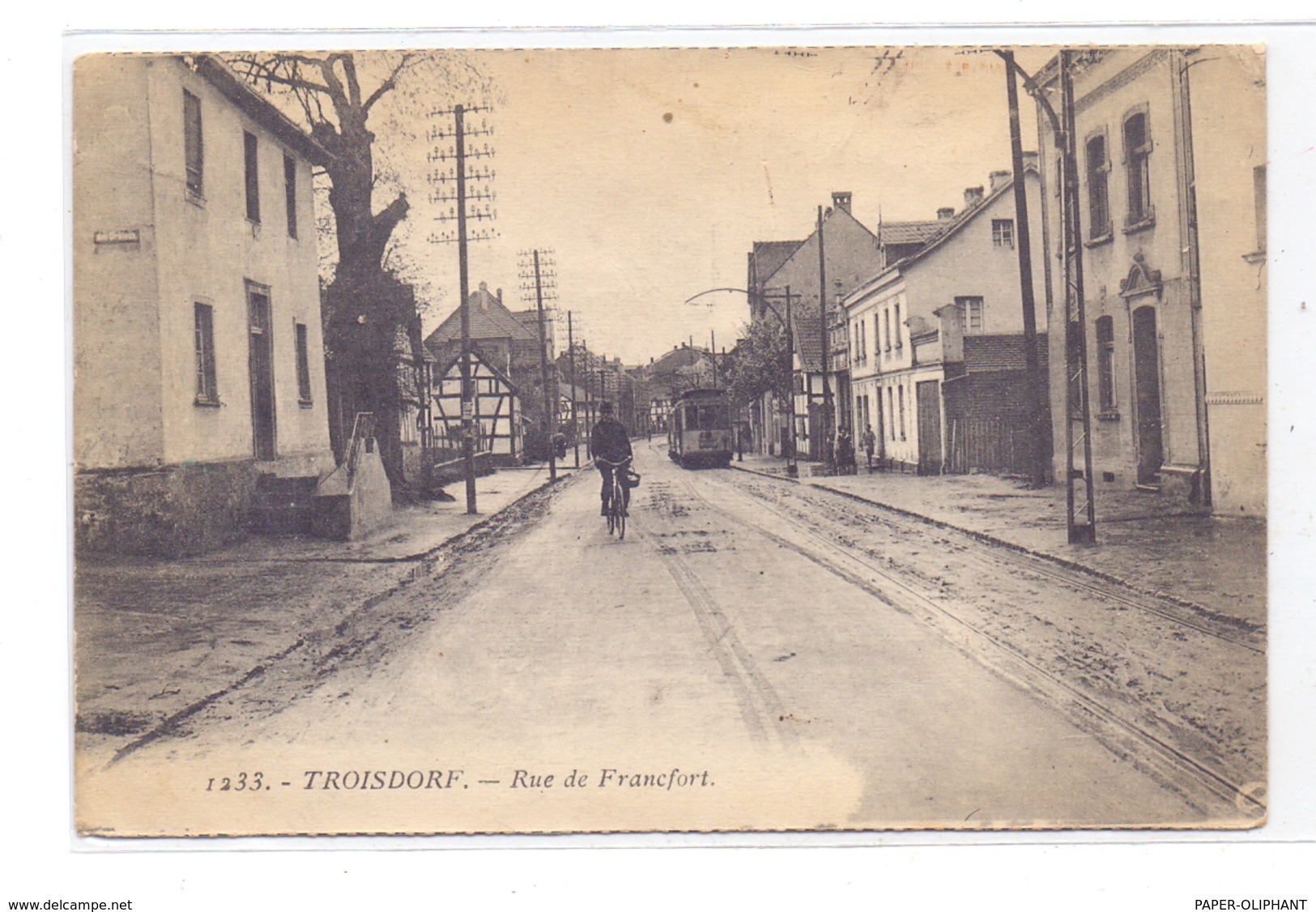 5210 TROISDORF, Frankfurter Strasse, Strassenbahn, 1925, Franz. Militärpost - Troisdorf