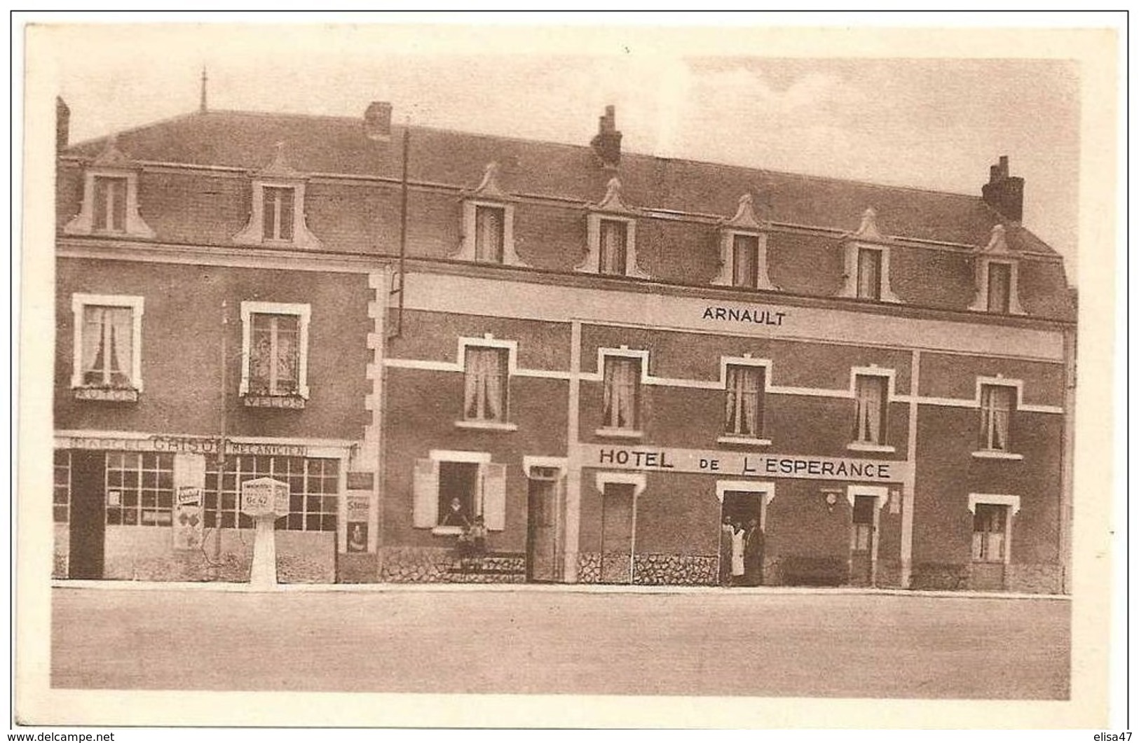 37     LE  GRAND  PRESSIGNY    HOTEL  DE  L ESPERANCE  TEL  12  ARNAULT  RC  LOCHES  1701 - Le Grand-Pressigny