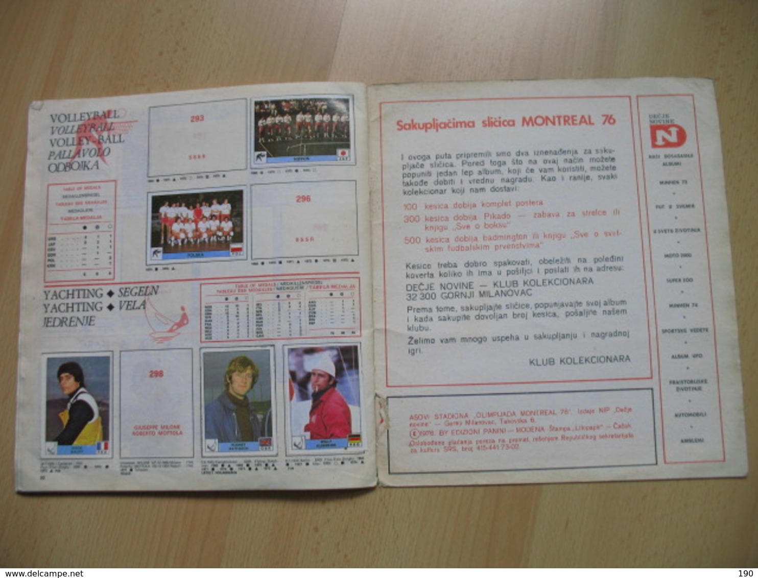 OLYMPIC GAMES MONTREAL 76,ALBUM,FIGURINE PANINI