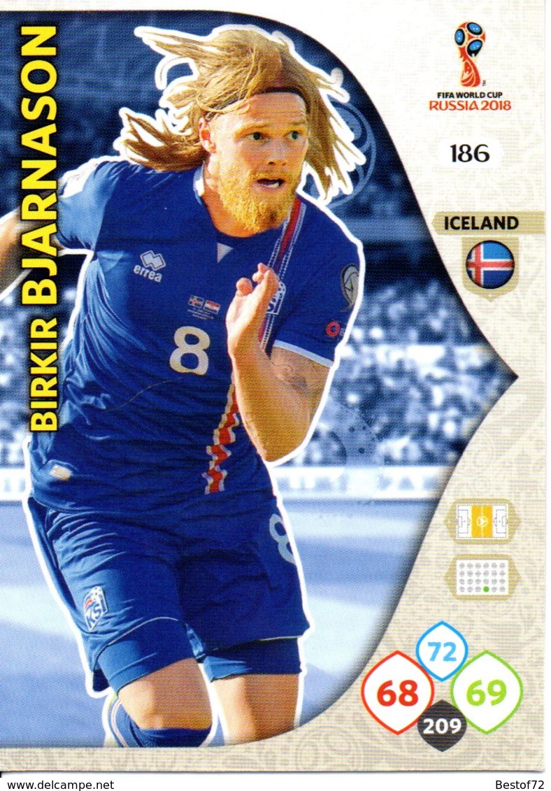 Panini Adrenalyn FIFA World Cup Russia 2018 - Birkir BJARNASON N°186 - Other & Unclassified