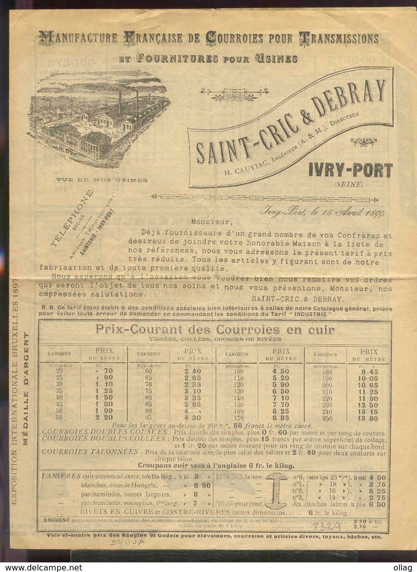 8329  -  DOCUMENT PUBLICITAIRE MATERIEL USINE BURETTE GRAISSEUR 2 PAGES      IVRY PORT - Non Classés