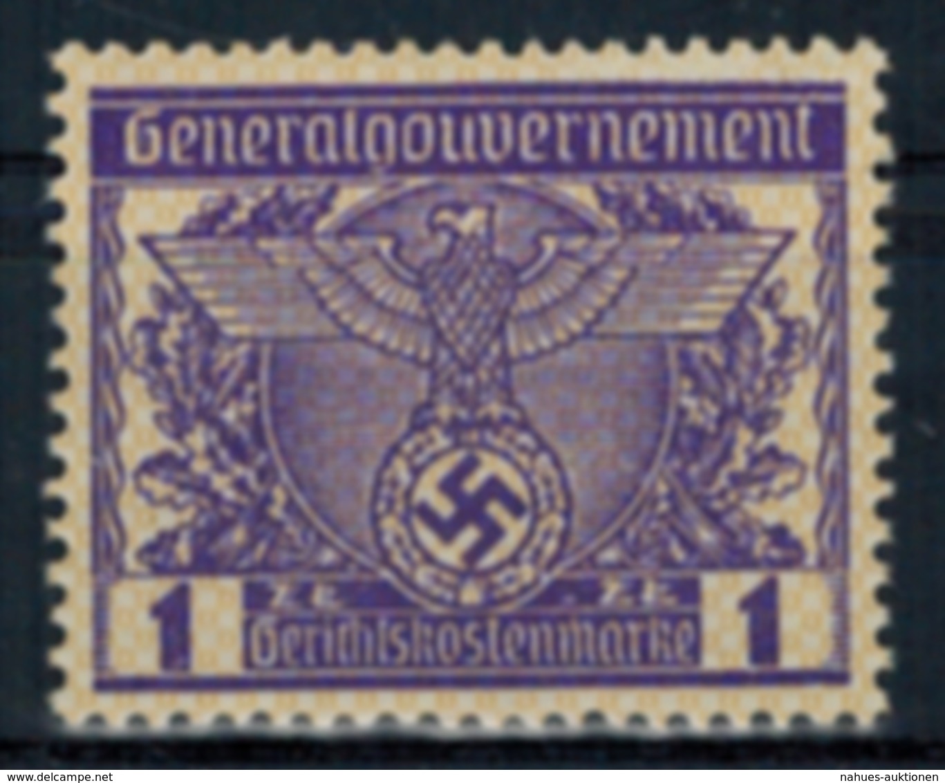 Deutsches Reich Vignette Generalgouvernement 1 Zt. Gerichtskostenmarke Postfr. - Ohne Zuordnung