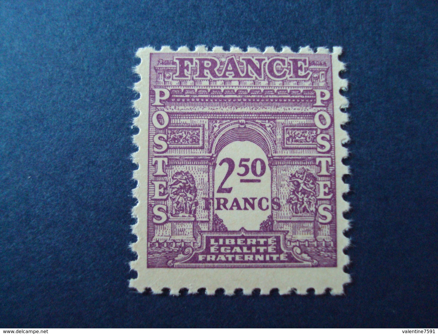 1944- ARC TRIOMPHE 1ère Série,    Timbre Neuf N°   626    "   2.50f   "   Côte 0.15      Net  0.05 - 1944-45 Arc De Triomphe