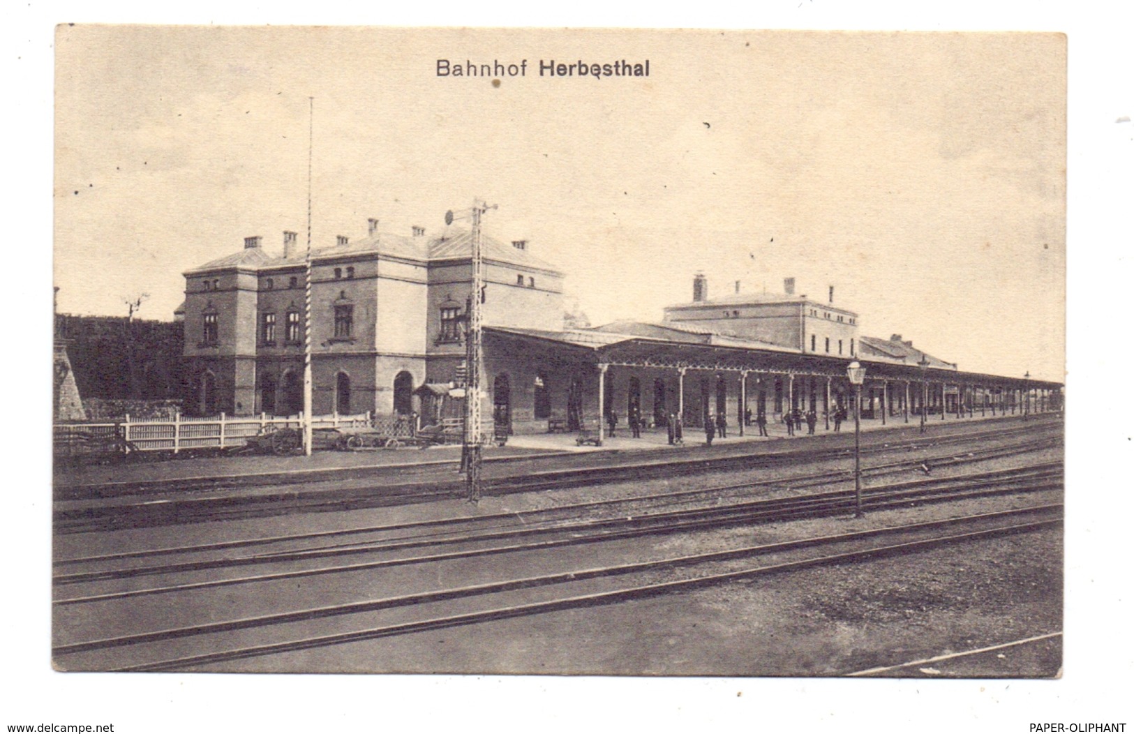 B 4710 LONTZEN - HERBESTHAL, Bahnhof, 1917, Deutsche Feldpost - Lontzen