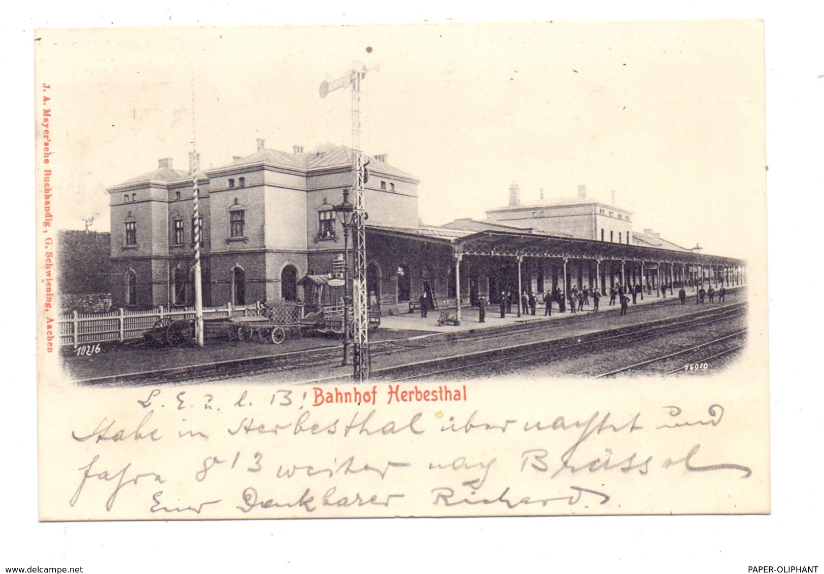 B 4710 LONTZEN - HERBESTHAL, Bahnhof,1904 - Lontzen