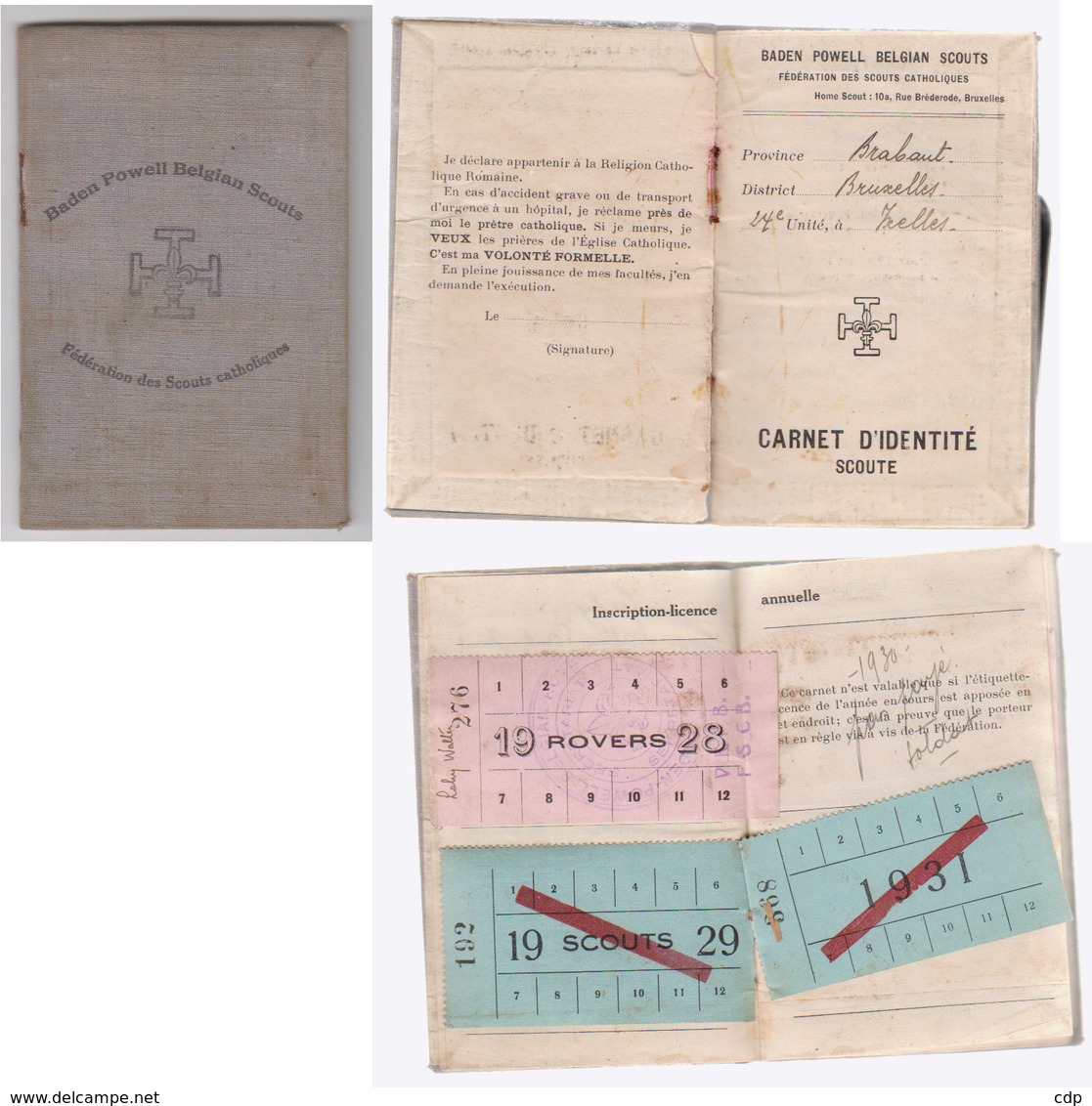 Carte (carnet) D'identité Scout 1924 - Scouting