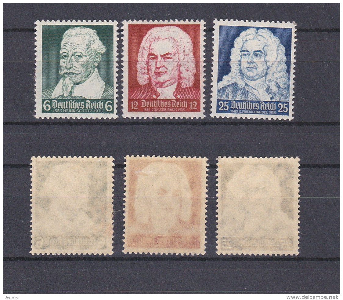 GERMAN REICH 1935 Shutz-Bach-Handel Mint * 546-458 (Mi.573-575) - Unused Stamps