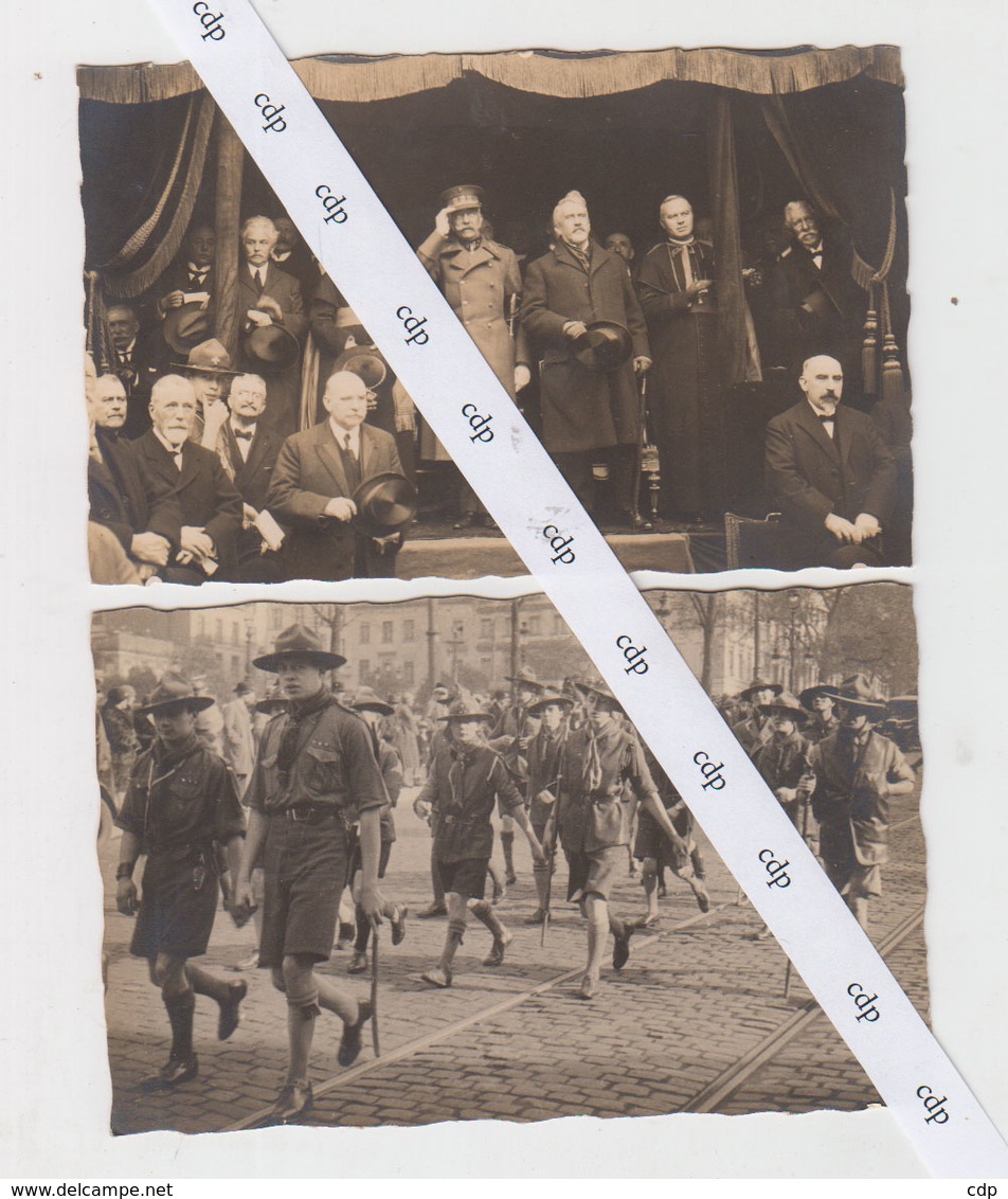 Cartes Photos Défilé Scouts Bruxelles 1930 - Scoutisme