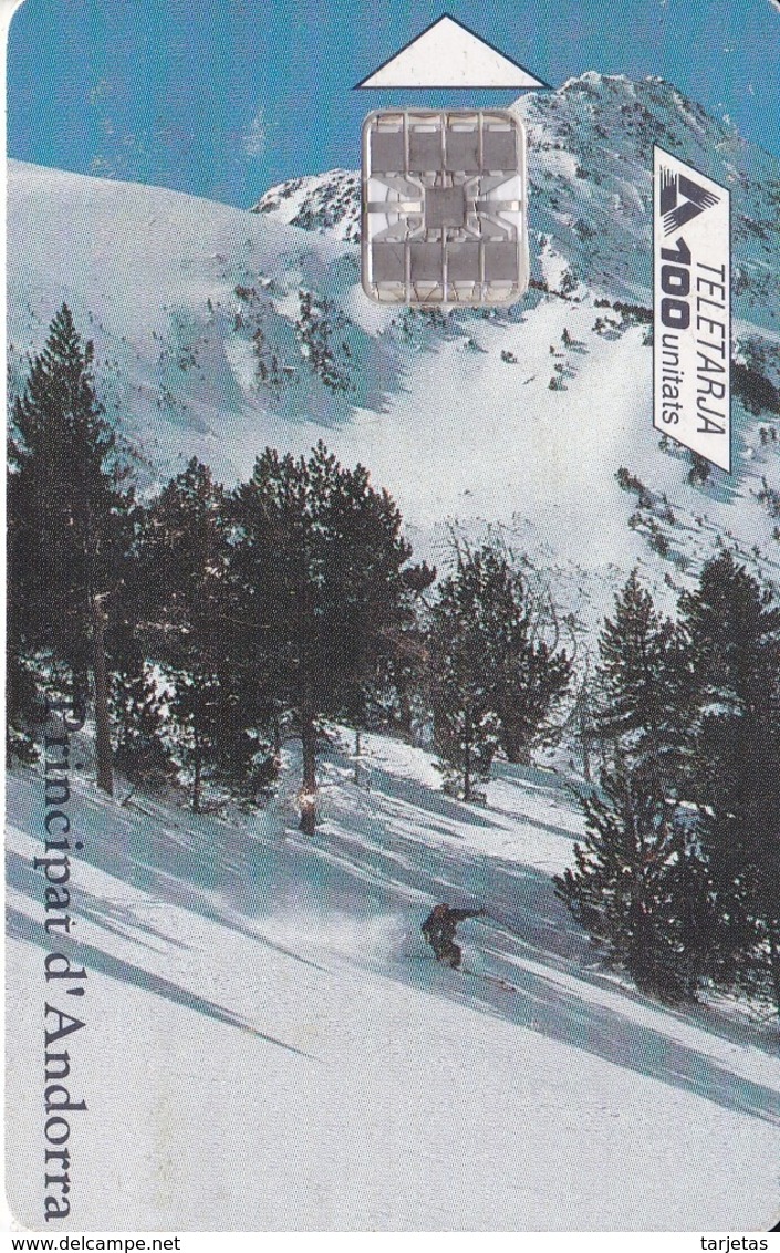 AND-087 TARJETA DE ANDORRA TURISME DE NEU (ESQUI) - Andorra