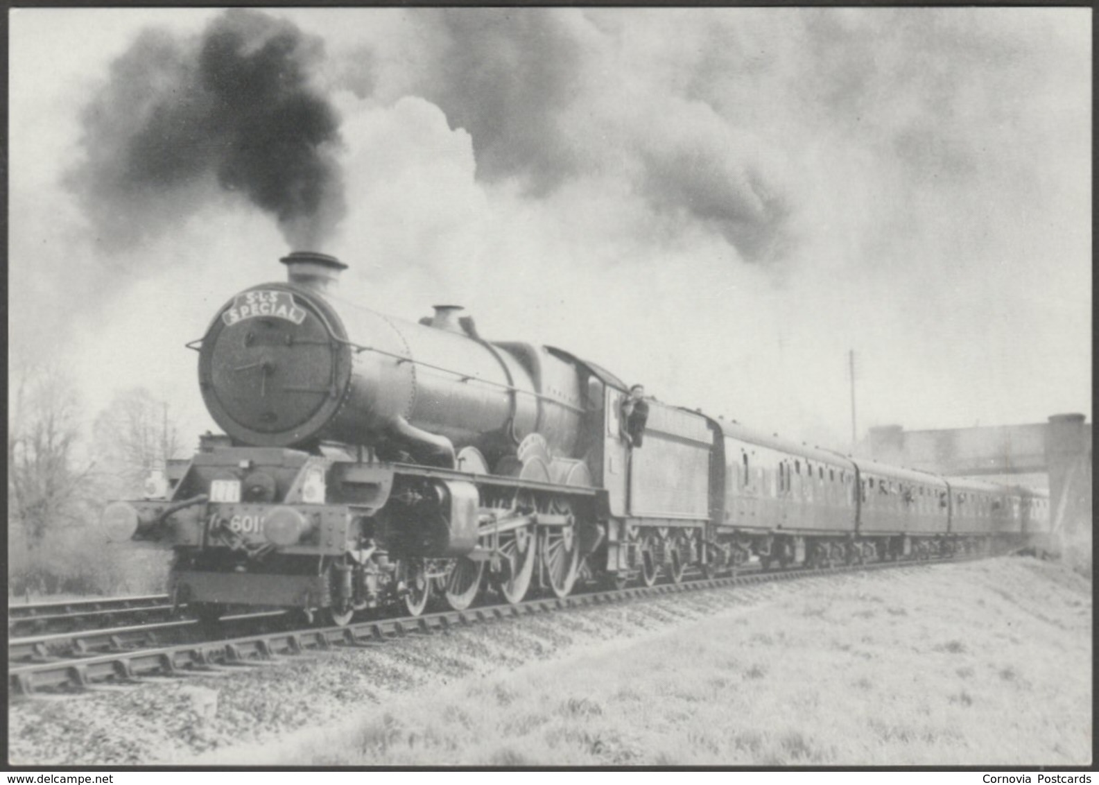 Great Western Railway King Class No 6018 King Henry VI - Steamprint Postcard - Trains