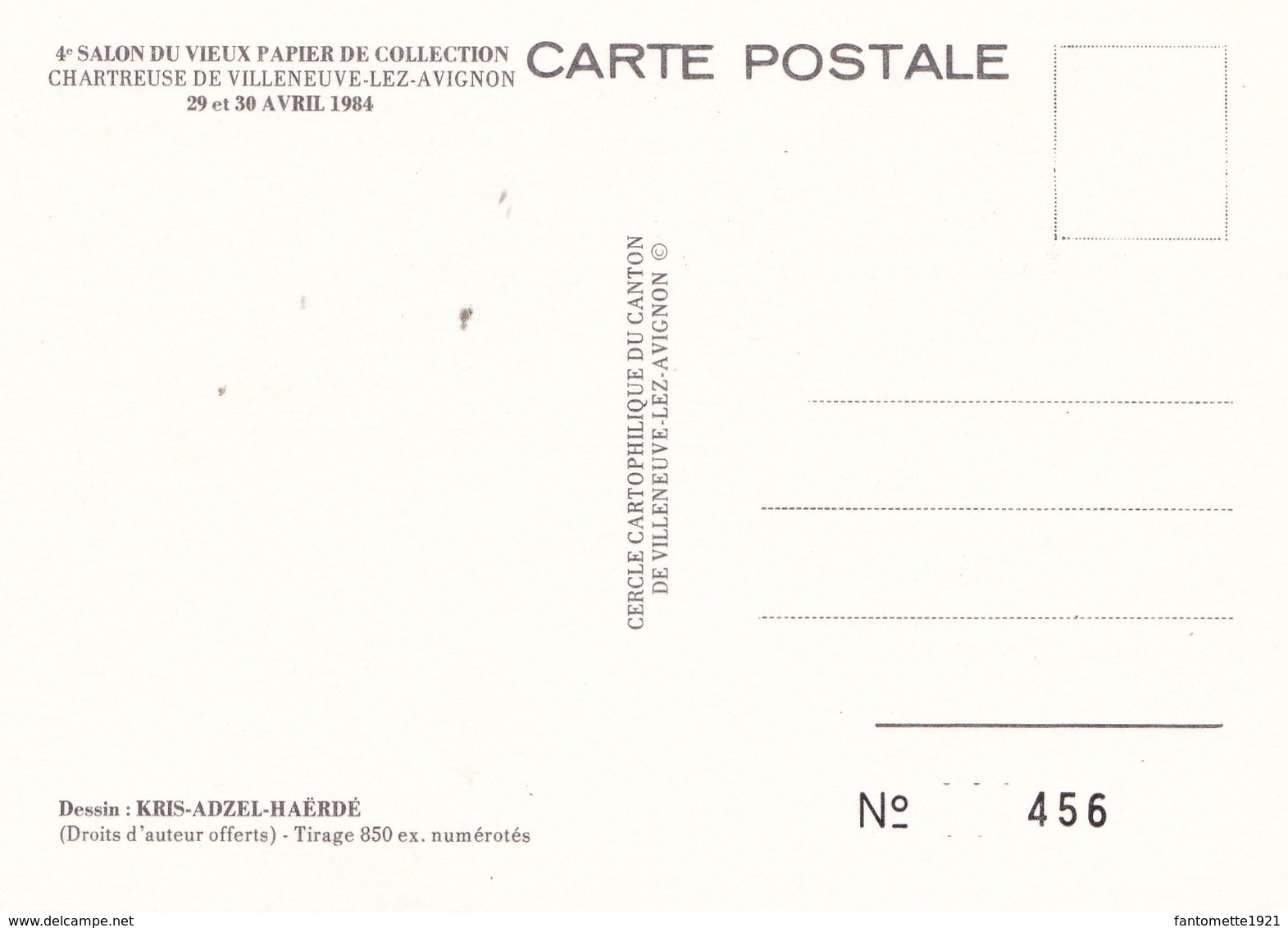 4EME SALON DU VIEUX PAPIER DE COLLECTION/VILLENEUVE LEZ AVIGNON/29 ET 30/04/1984 (dil379) - Expositions