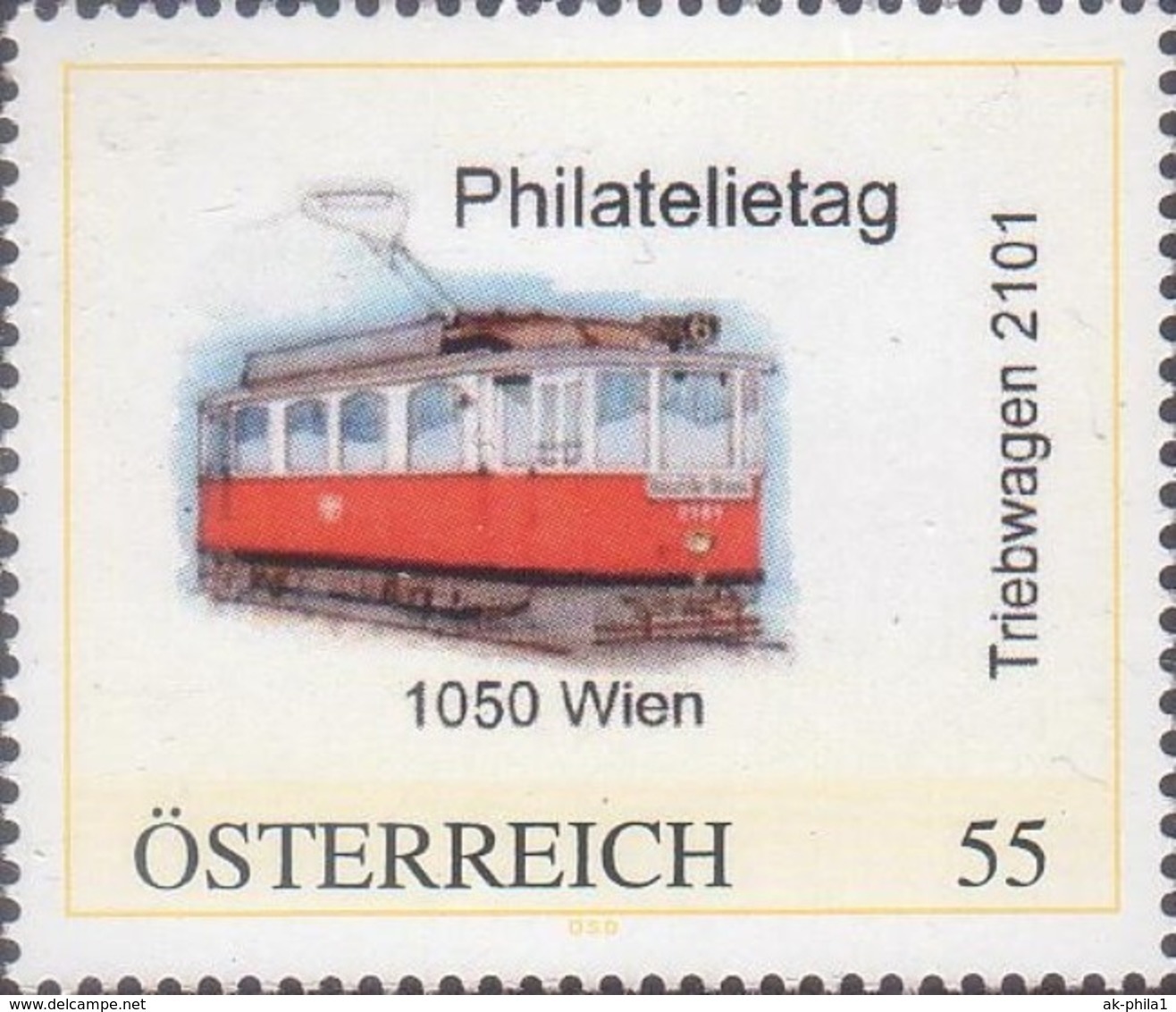 Philatelietag 1050 Wien - Straßenbahn Triebwagen 2101 - 8028406** - Personalisierte Briefmarken