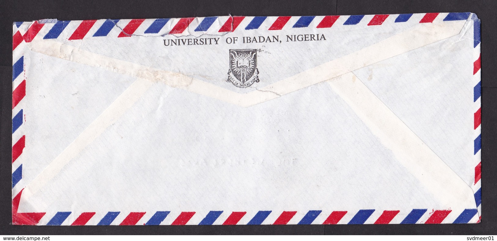 Nigeria: Airmail Cover To Netherlands, 1980, 2 Stamps, Olympics Moscow, Athletics, Leopard Animal (roughly Opened) - Nigeria (1961-...)