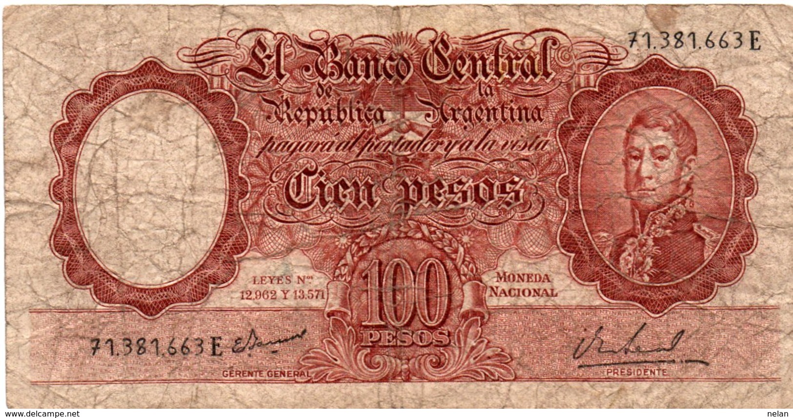 ARGENTINA 100 PESOS 1957 P-272 - Argentina