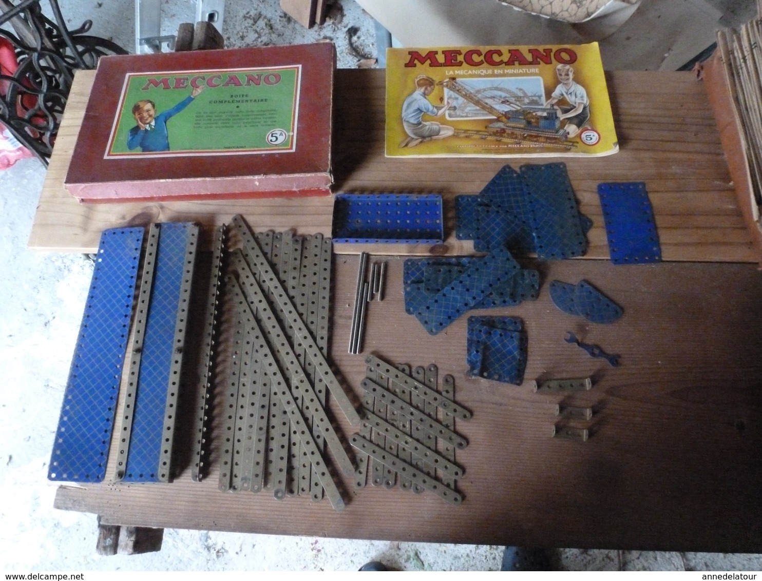 Pièces Vrac MECCANO Avec Une Boite 5A  Et  Notice 5A  (poids Avant Emballage = 1320g) - Meccano