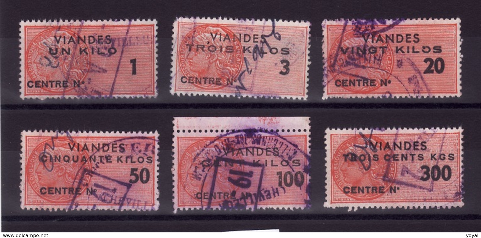 FISCAUX 1956 Lot VIANDE F440 - Other & Unclassified