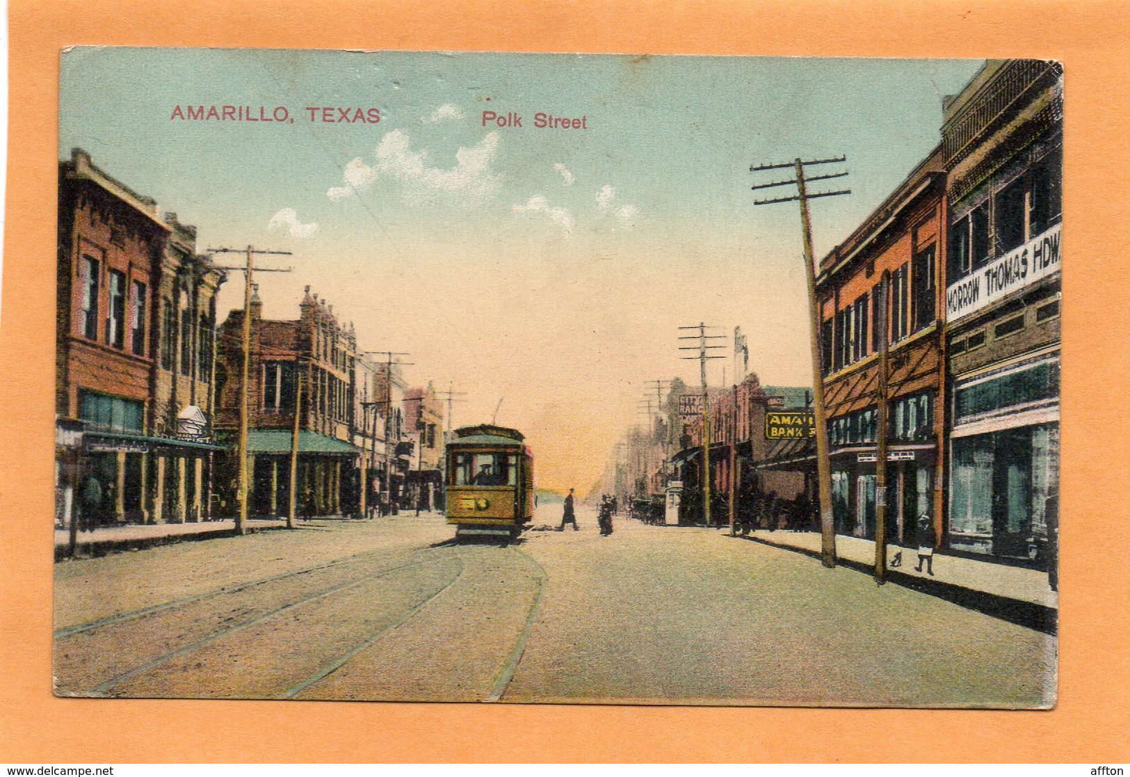 Aamarillo Tex 1910 Postcard - Amarillo