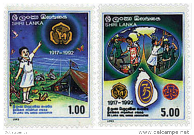 Ref. 41385 * NEW *  - SRI LANKA . 1993. 75th ANNIVERSARY OF THE GIRL GUIDES. 75 ANIVERSARIO DEL ESCULTISMO FEMENINO - Sri Lanka (Ceylon) (1948-...)