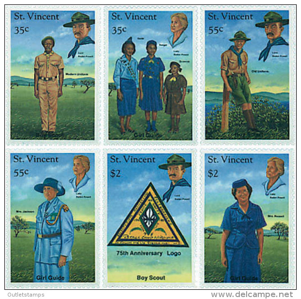 Ref. 68079 * NEW *  - ST. VINCENT . 1989. ANNIVERSARIES OF THE SCOUTS MOVEMENT. ANIVERSARIOS DEL ESCULTISMO - St.Vincent (1979-...)