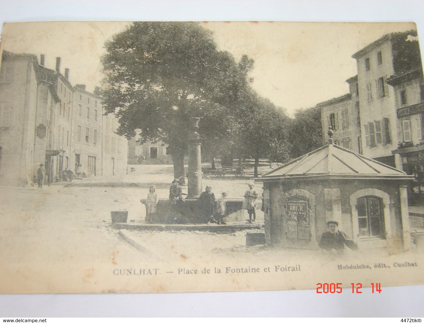 C.P.A.- Cunlhat (63) - Place De La Fontaine Et Foirail - 1911 - SUP (AE84) - Cunlhat