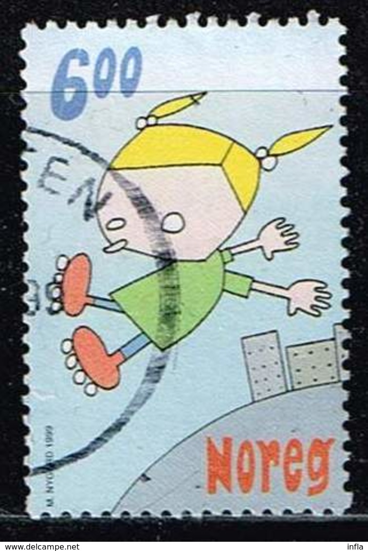 Norwegen 1999, Michel# 1330 O Children's Games - Usados