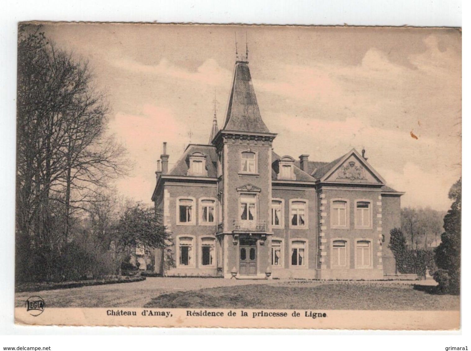 Amay : Château D'Amay, Résidence De La Princese De Ligne 1928 - Amay