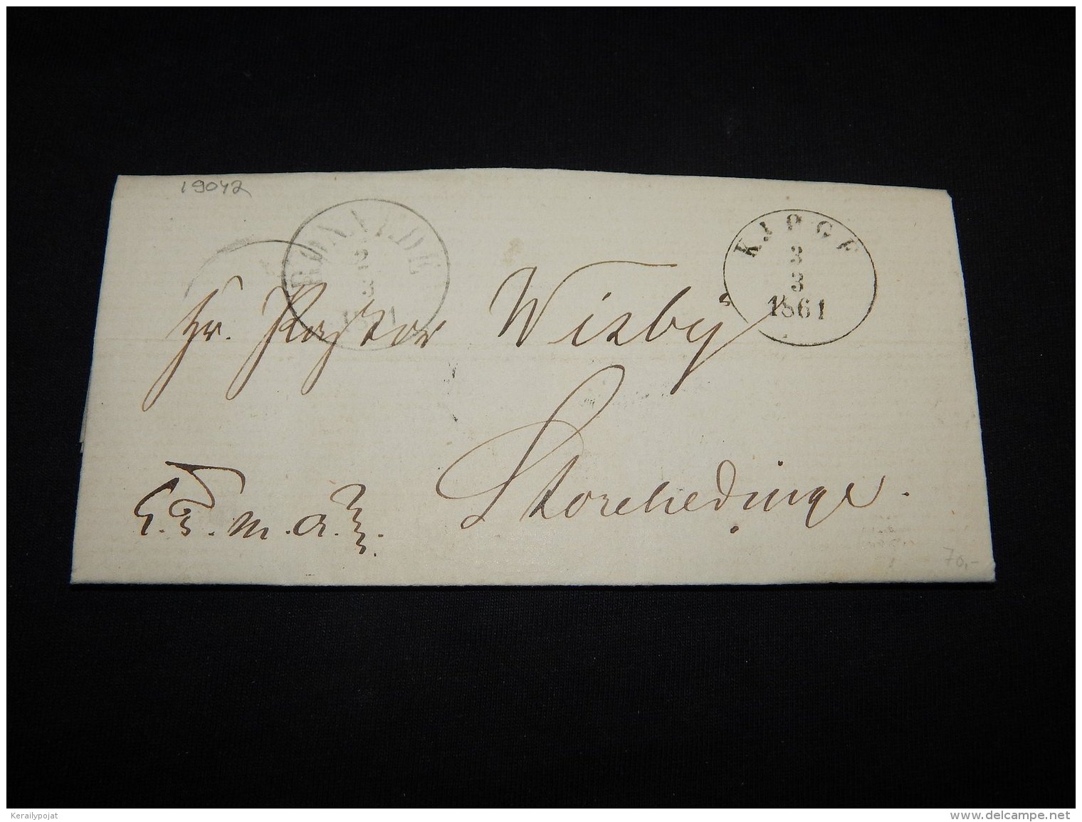 Denmark 1861 Kjoge Prephilately Letter__(L-19042) - Lettres & Documents