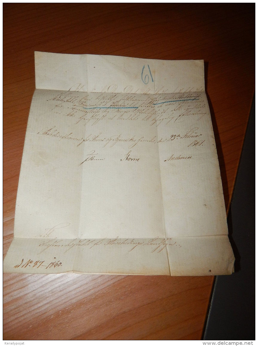 Denmark 1861 Kjoge Prephilately Letter__(L-19042) - Cartas & Documentos