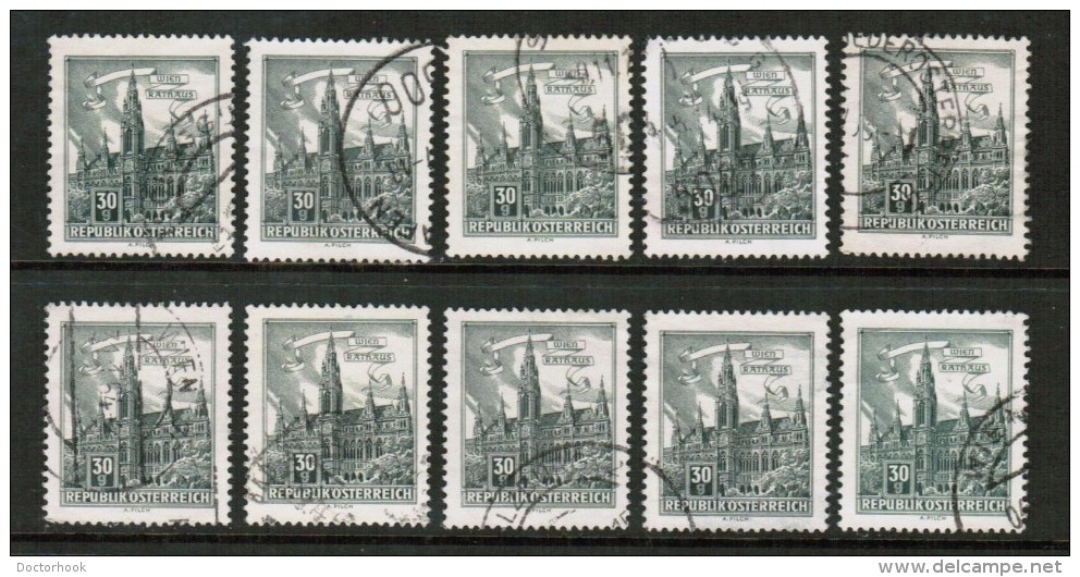 AUSTRIA  Scott # 688 USED WHOLESALE LOT OF 10 (WH-120) - Vrac (max 999 Timbres)