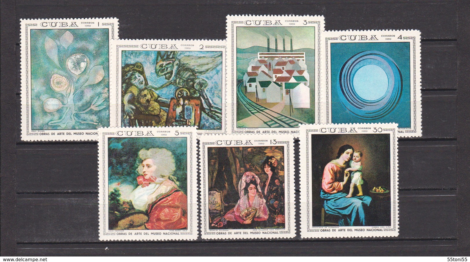 Cuba 1969  Paintings - DE ARTE MUSEO NACIONAL 7v.- MNH - Nuevos