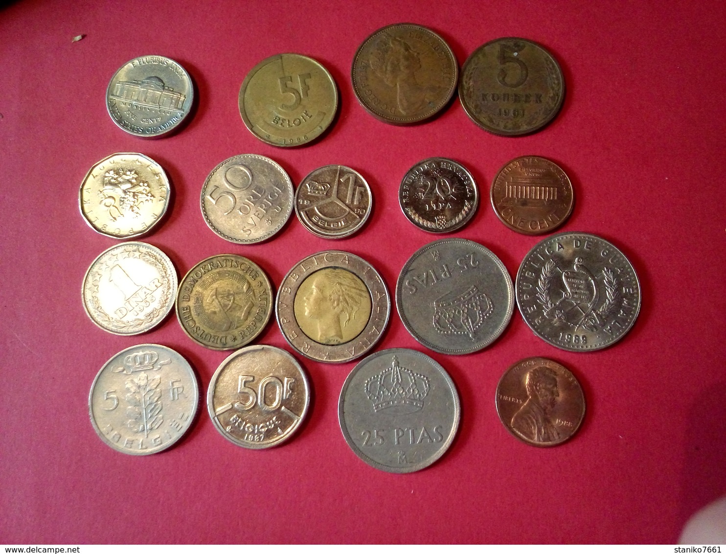 DÉPART 1.5 €  LOT DE 18 MONNAIES Pièces Anciennes ÉTRANGÈRES à Trier Non Nettoyées - Vrac - Monnaies