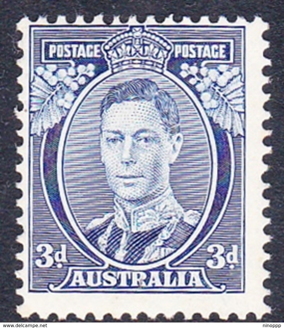 Australia ASC 180 1937-49 King George VI Three Pence Blue, Die II, Mint Hinged - Nuovi