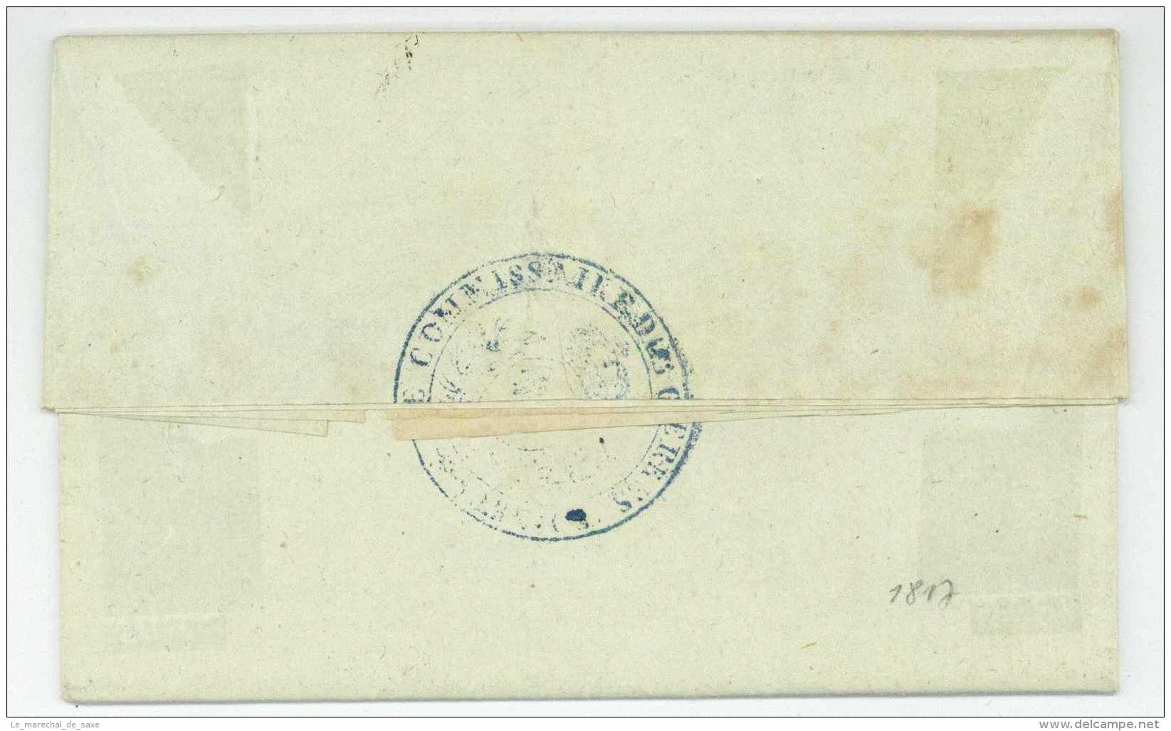 1817 COLMAR Contreseing Commissaire Des Guerres Marckolsheim SERVICE DES TROUPES ALLIEES - Army Postmarks (before 1900)