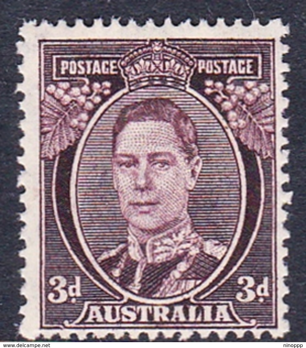 Australia ASC 190  1937-49 King George VI, 3d Brown Perforated 14x15, Mint Never Hinged - Mint Stamps