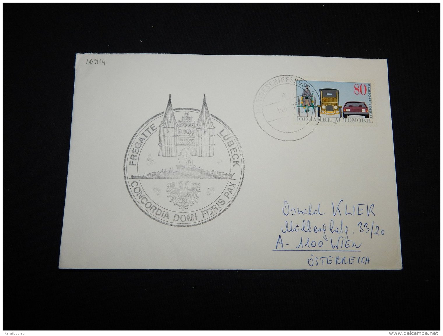 Germany BRD 1986 Fregatter Lubeck Concordia Cover__(L-16914) - Lettres & Documents