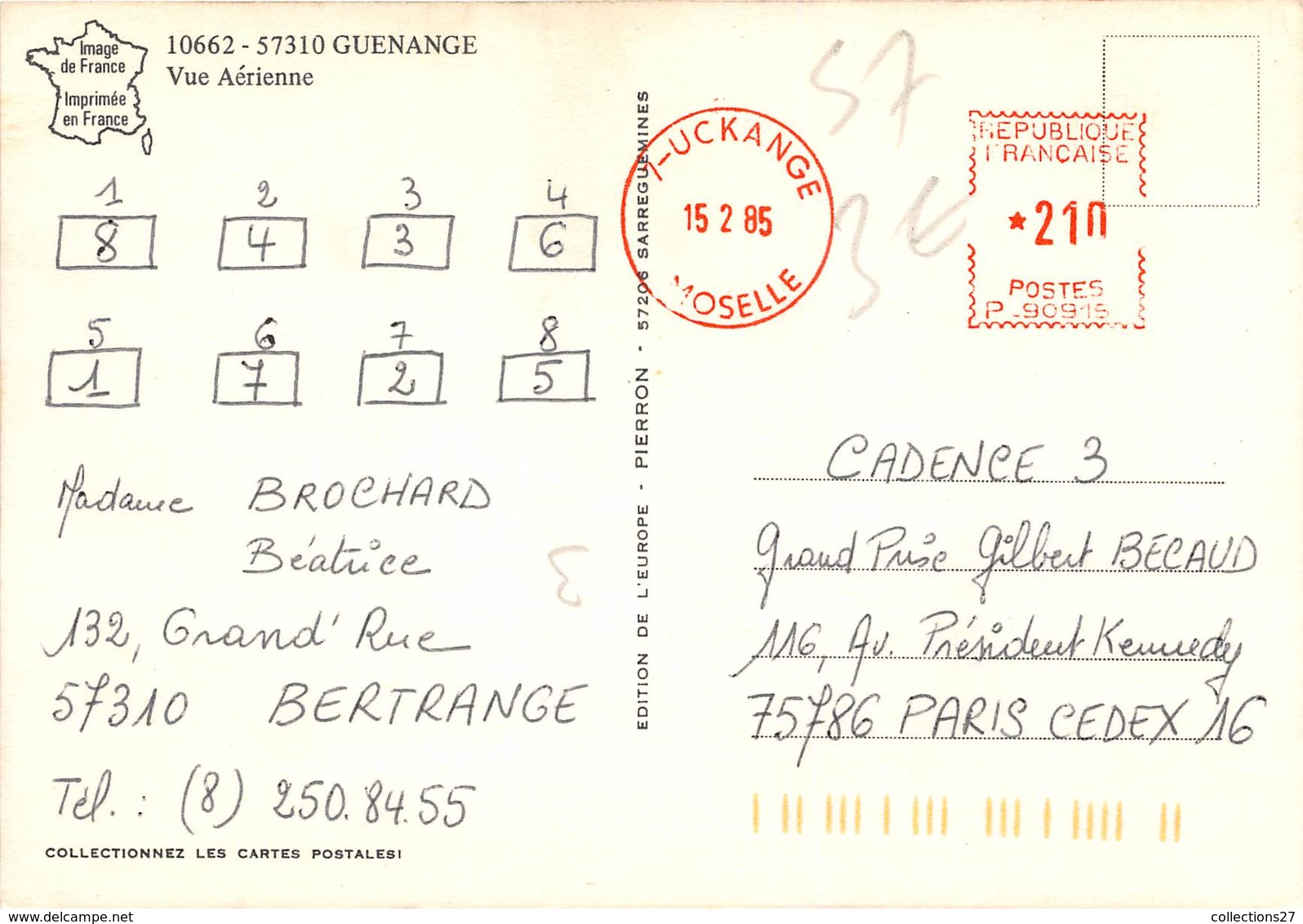 57-GUENANGE- VUE AERIENNE - - Other & Unclassified