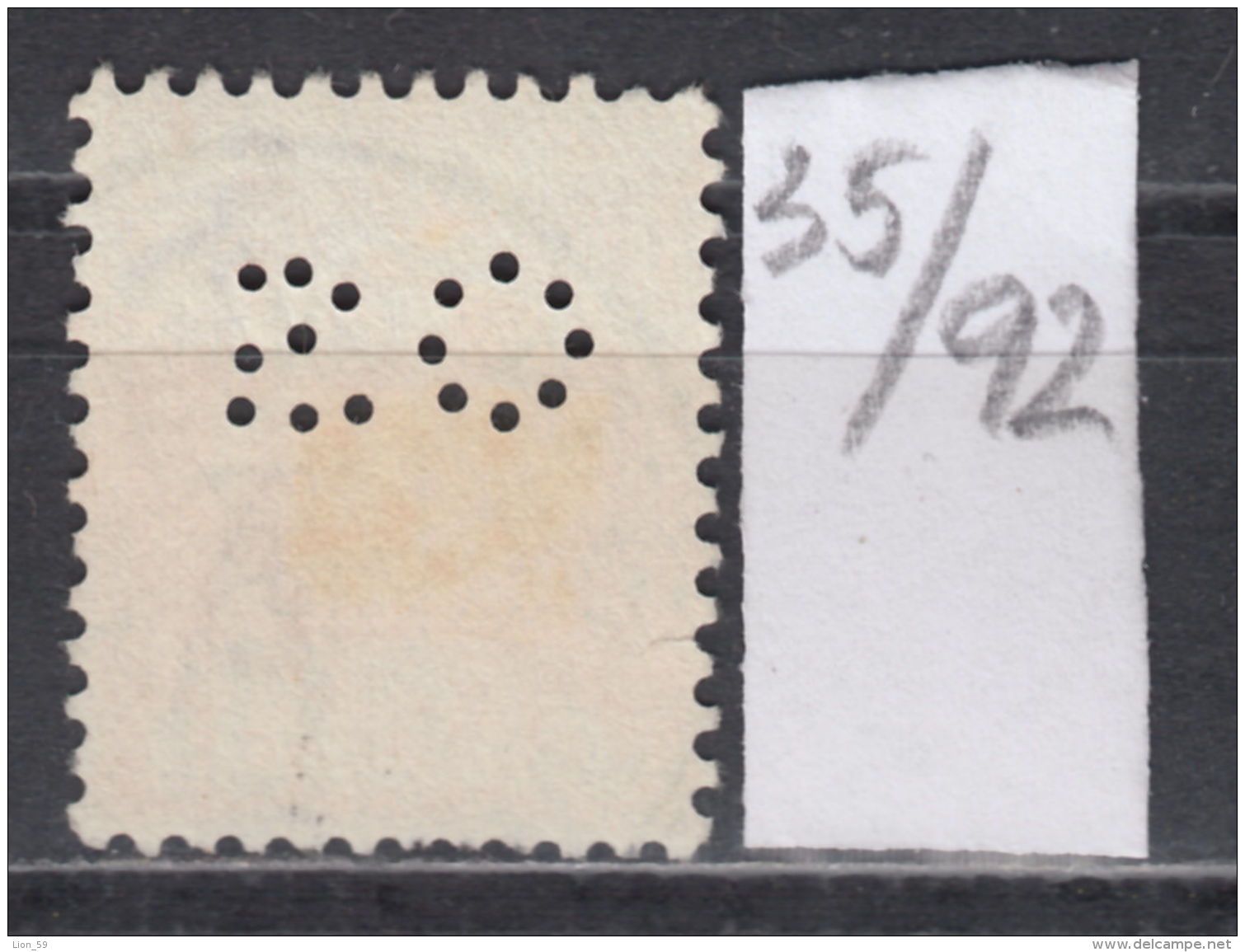 35K92 / FOUR PENCE   - O.S. - , Perfin Perfores Perforiert Gezahnt Perforati  , Australia New South Wales - Perfins